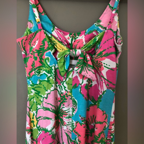 LILLY PULITZER Palm Big Flirt Floral Maxi Tank Dress Tie Back Multicolor… - Picture 6 of 8